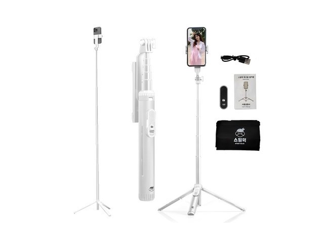 [아이폰 유선 셀카봉] 찾던 제품 스틸덕 155cm 최고봉 셀카봉 삼각대 올인원 블루투스 C타입 리모컨