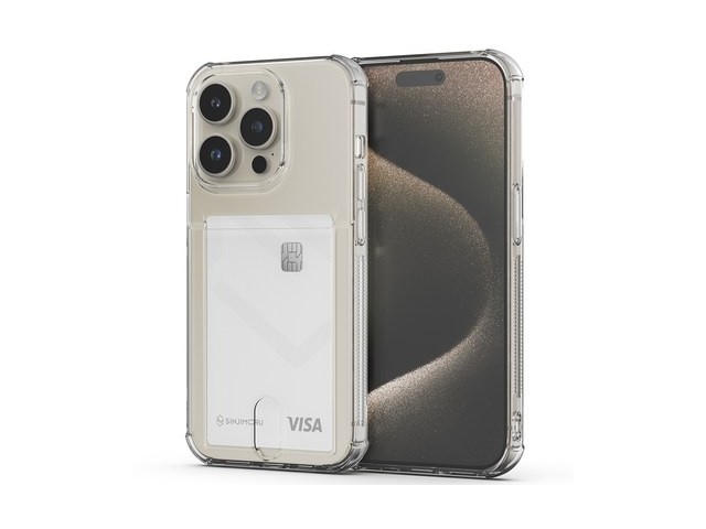 [아이폰15 플러스 카드케이스] 인기 폭발 신지모루 범퍼 강화 4DX 에어팁 카드 수납 케이스